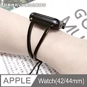 【Timo】Apple Watch 42/44/45/49mm專用錶帶 經典時尚V字鏤空金屬鍊帶