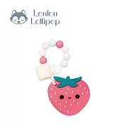 Loulou Lollipop  固齒器奶嘴鍊組-  草莓甜心