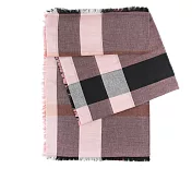BURBERRY 經典格紋莫代爾羊毛圍巾(薄款) (乾枯玫瑰色)