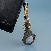 【OMC】AirTag 義大利植鞣革保護套/鑰匙圈(灰色)- 全開孔