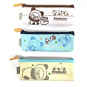 San-x拉拉熊扁型筆袋 - 變裝熊貓系列 Rilakkuma 收納包 鬆弛熊 懶懶熊 藍色