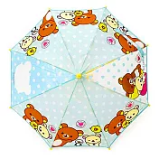 韓國Pickin 拉拉熊40公分兒童透視安全雨傘-藍色 兒童雨傘 自動傘