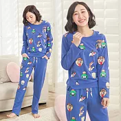 【Wonderland】字母卡通居家休閒衣褲組(2款) L 經典卡通