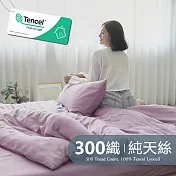 《BUHO》素面文青300織100%TENCEL純天絲™床包枕套三件組-雙人特大 《千黛紫》