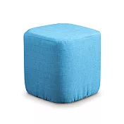 IDEA-日系四色清新棉麻方凳2入 藍色
