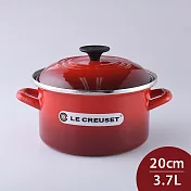 Le Creuset 琺瑯便利湯鍋20cm 3.7L 櫻桃紅 琺瑯鍋 深鍋 (電磁爐 IH爐可用)
