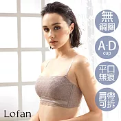 【Lofan 露蒂芬】抹胸 平口蕾絲無痕百搭無鋼圈內衣(CB2040-SLC) M 膚