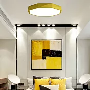 H&R安室50cm斜角智能LED吸頂燈ZA0209 (附遙控器可調明暗及色溫 ) 黃色