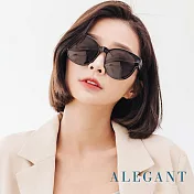 【ALEGANT】潮流鏡黑圓框可彎折鏡腳全罩式寶麗來偏光墨鏡/外掛式UV400太陽眼鏡/包覆套鏡