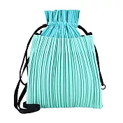 ISSEY MIYAKE 三宅一生 PP SQUARE PLEATS BAG束口斜揹包- 薄荷綠