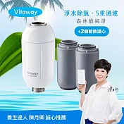 Vitaway維他惠森林SPA活水沐浴過濾器+2組額外替換濾心-臺灣製造-陳月卿推薦