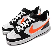 Nike 休閒鞋 Court Borough Low 2 女鞋 經典 舒適 皮革 球鞋 穿搭 大童 撞色 白 橘 BQ5448-115 23.5cm WHITE/ORANGE