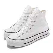 Converse 休閒鞋 All Star Lift HI 運動 女鞋 高筒 厚底 基本款 穿搭 帆布鞋 白 黑 560846C 22cm WHITE/BLACK