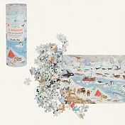 【安垛小姐】法國 Moulin Roty 花園派對拼圖(96片) 內附放大鏡一支- 冰雪風貌