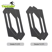 臺灣製TAKEWAY吸震泡棉吸震棉4入組T-SP02(厚2mm和1mm各2)抗震泡棉 適黑隼Z手機座T-PH05、LA1-PH05