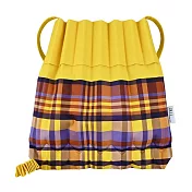 ISSEY MIYAKE 三宅一生 ME系列 格紋摺疊樹幹斜揹包- 黃