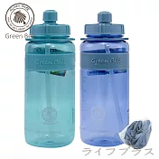 棉花糖/精選彈跳吸管太空壺(附背帶)-2000ml-2入組