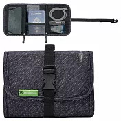 《TRAVELON》扣式3C線材收納包(斜紋黑) | 旅遊 電子用品 零錢小物 收納袋