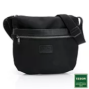 YESON - 台灣精品防潑水尼龍輕量側背隨身包 黑色