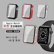 全包覆經典系列 Apple Watch Series SE/6 (40mm) 9H鋼化玻璃貼+錶殼 一體式保護殼 低調黑