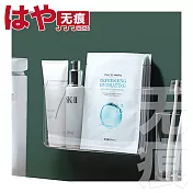 HaYai和雅 高透無痕系列 多功能環保材質PS透明壁掛收納架22CM大