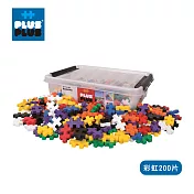 【++Plus-Plus 加加積木】BIG大顆粒-彩虹系列 200片收納箱