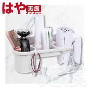 HaYai和雅 簡約無痕系列 多功能置物架/吹風機收納架 白