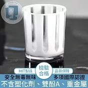 【ICE&CUP】歐美熱銷臺灣製造 冰鑽條紋古典水杯 白/430ml