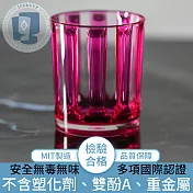【ICE&CUP】歐美熱銷臺灣製造 冰鑽條紋古典水杯 粉/430ml