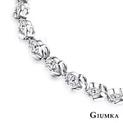 GIUMKA 白K飾-手鍊花團錦簇女士手鏈 精鍍正白K/玫瑰金 單個價格 MH06014 銀色手鍊