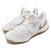 Nike 排球鞋 Zoom Hyperspeed Court SE 氣墊 避震 包覆 支撐 運動訓練 白 金 DJ4476-170 27cm WHITE/METALLIC GOLD