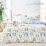 《duyan 竹漾》台灣製 100%精梳棉雙人加大床包三件組-淘氣悠森