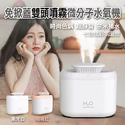 免掀蓋雙頭噴霧微分子水氧機 白色