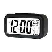 多功能自動感光LED電子鐘 黑色
