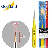 日本GodHand神之手神之筆運筆妙手GH-EBRSYP-KG硬毛面相筆極細號(超短桿;筆尖0.5mm寬)