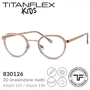 2021秋冬新款 【titanflex kids】德國超彈性鈦複合圓框兒童眼鏡 830126 粉月亮石 (20) 43□21-125