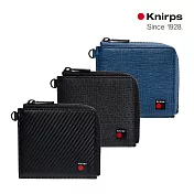 Knirps 德國紅點 L型拉鍊短夾 (附頸繩) 碳纖維紋