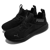 Puma 慢跑鞋 Softride Enzo NXT 男鞋 緩震 彈性 透氣網布 襪套式 包覆 黑 195234-01 26cm BLACK-CASTLE ROCK