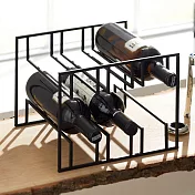 《Philippi》Cubo 6格酒架 |酒瓶架 紅酒架 收納架 - 黑