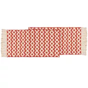《NOW》純棉編織桌旗(紅菱格) | 餐桌布 桌墊 桌巾