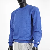 Champion [S600-218C] 男 長袖上衣 大學T 美規 高磅數 運動 休閒 內刷毛 保暖 舒適 穿搭 寶藍 M 藍