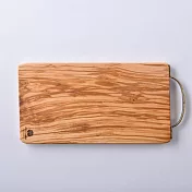 Artelegno 義大利 橄欖木 矩形砧板 銅手把 M 30x16cm 義大利製