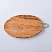 Artelegno 義大利 橄欖木 橢圓盛菜盤 (含繩把) M 25x15cm 義大利製