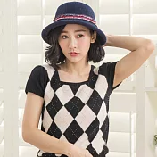 【Wonderland】英倫風時尚緞帶蝴蝶結帽 FREE 藍色