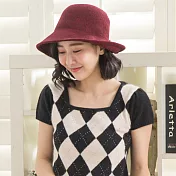 【Wonderland】時尚保暖蝴蝶結羊毛帽 FREE 酒紅