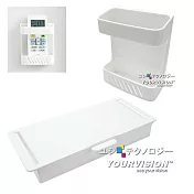 (雙組合)壁掛遙控器收納盒 置物架 手機收納+(帶把手)桌下抽屜 隱藏式抽屜收納盒