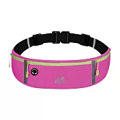 【EZlife】多功能運動跑步夜光安全腰包 粉色