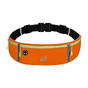 【EZlife】多功能運動跑步夜光安全腰包 橘色