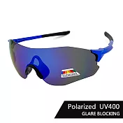 【SUNS】REVO電鍍 運動偏光眼鏡 輕質量強化 PC防爆鏡片 抗UV400 防眩光 20275 亮藍框/REVO藍