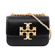 TORY BURCH Eleanor 大標誌翻蓋小款二用包- 黑色